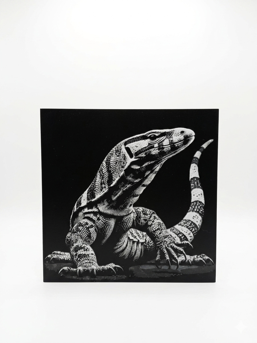 Tableau relief sans cadre - Varan