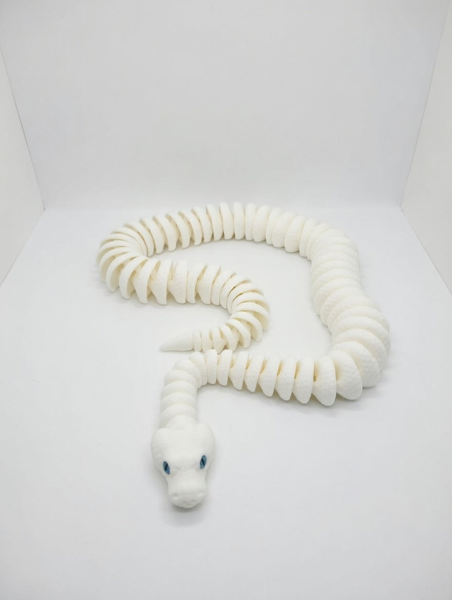 Python Blanc Articulé 3D