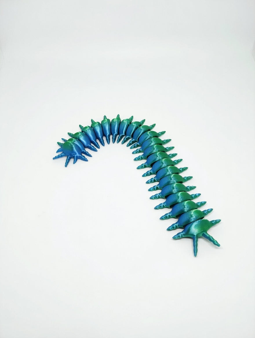 Scolopendre Articulée Multicolore 3D