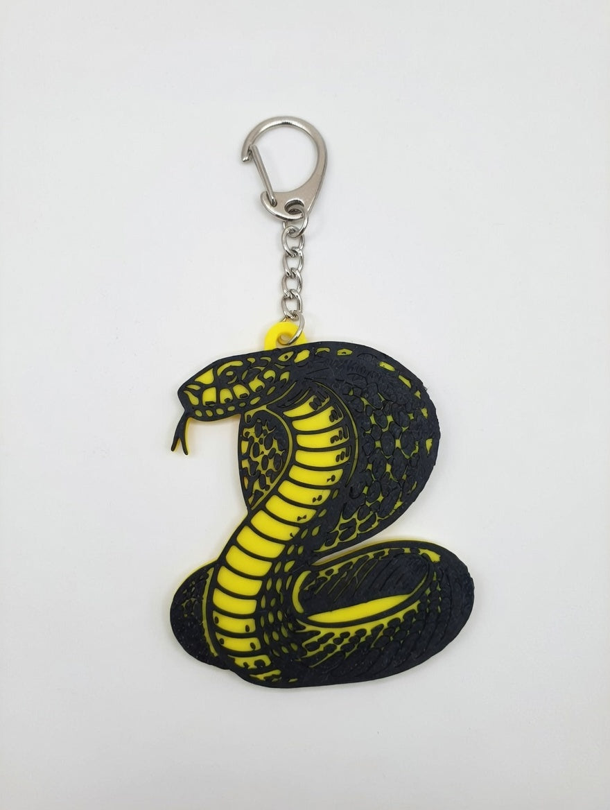 Porte-Clé Cobra 3D Noir et Jaune