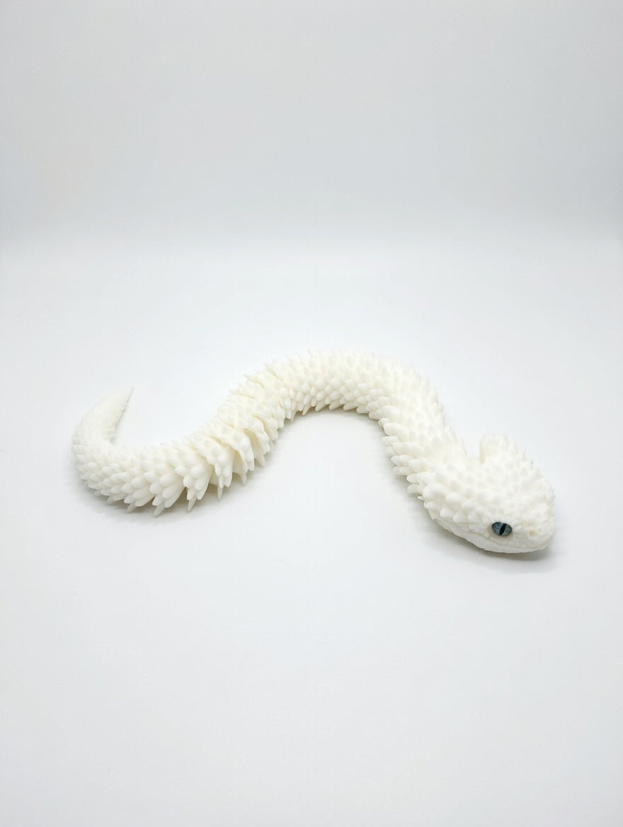 Vipère Articulée Blanche 3D