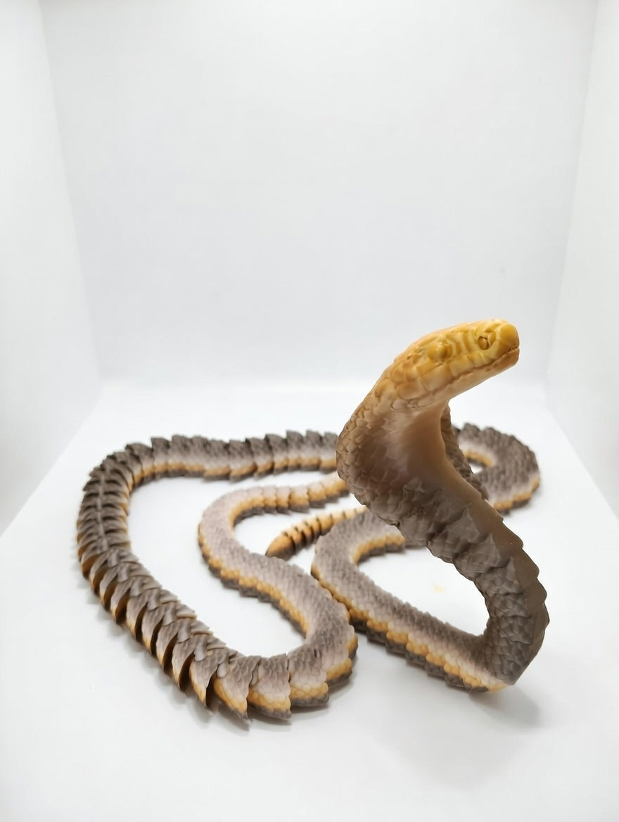 Cobra Articulé 3D Nuances de Marron
